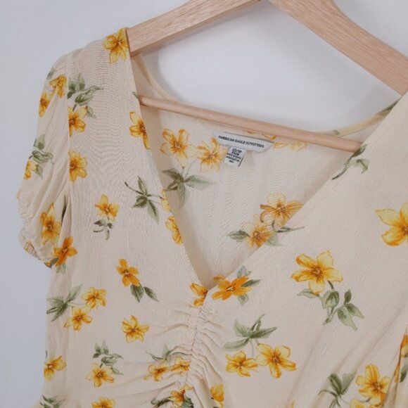 American Eagle Center Cinched Blouse - Picture 2 of 5